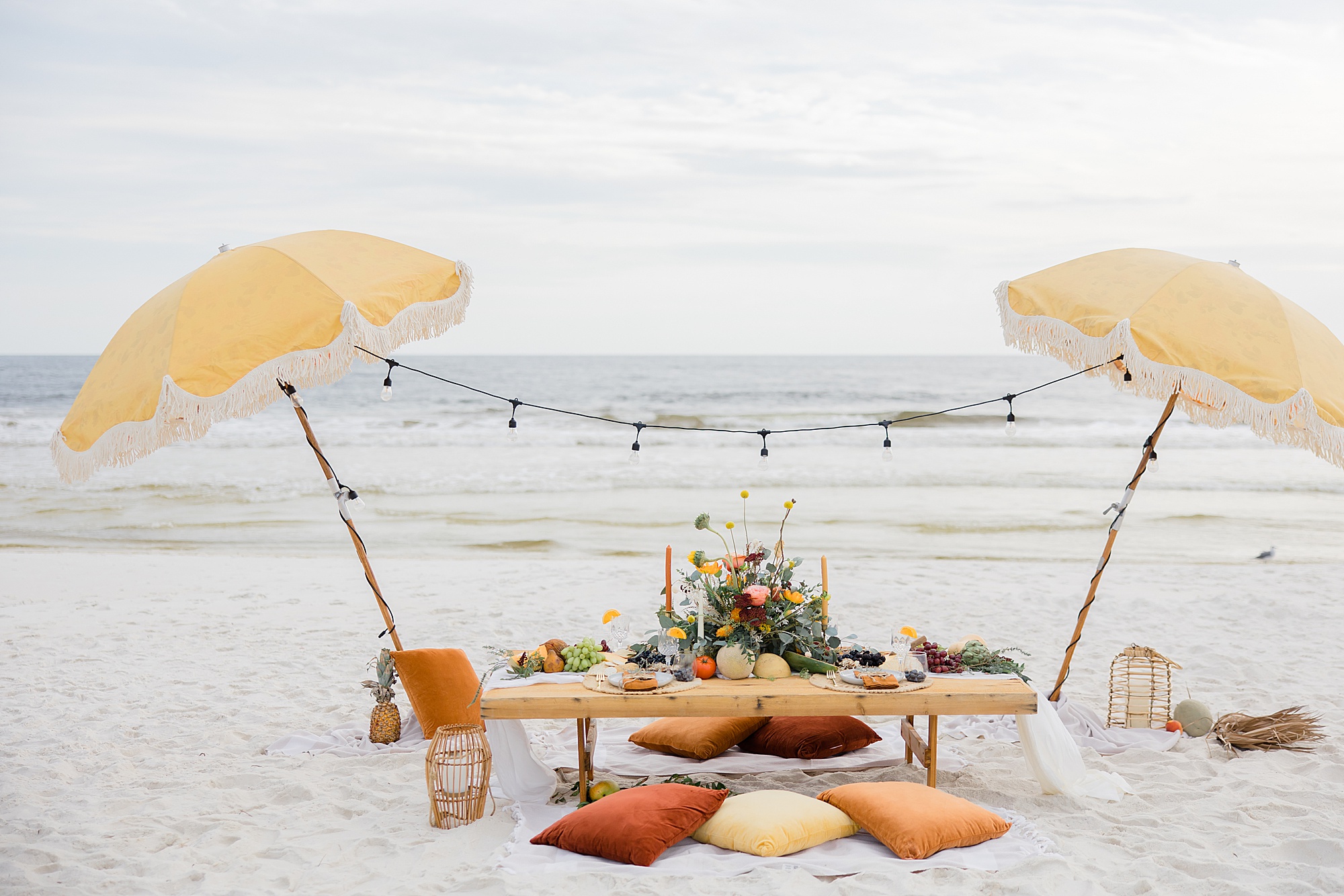 seating for beach picnic on Rosemary Beach