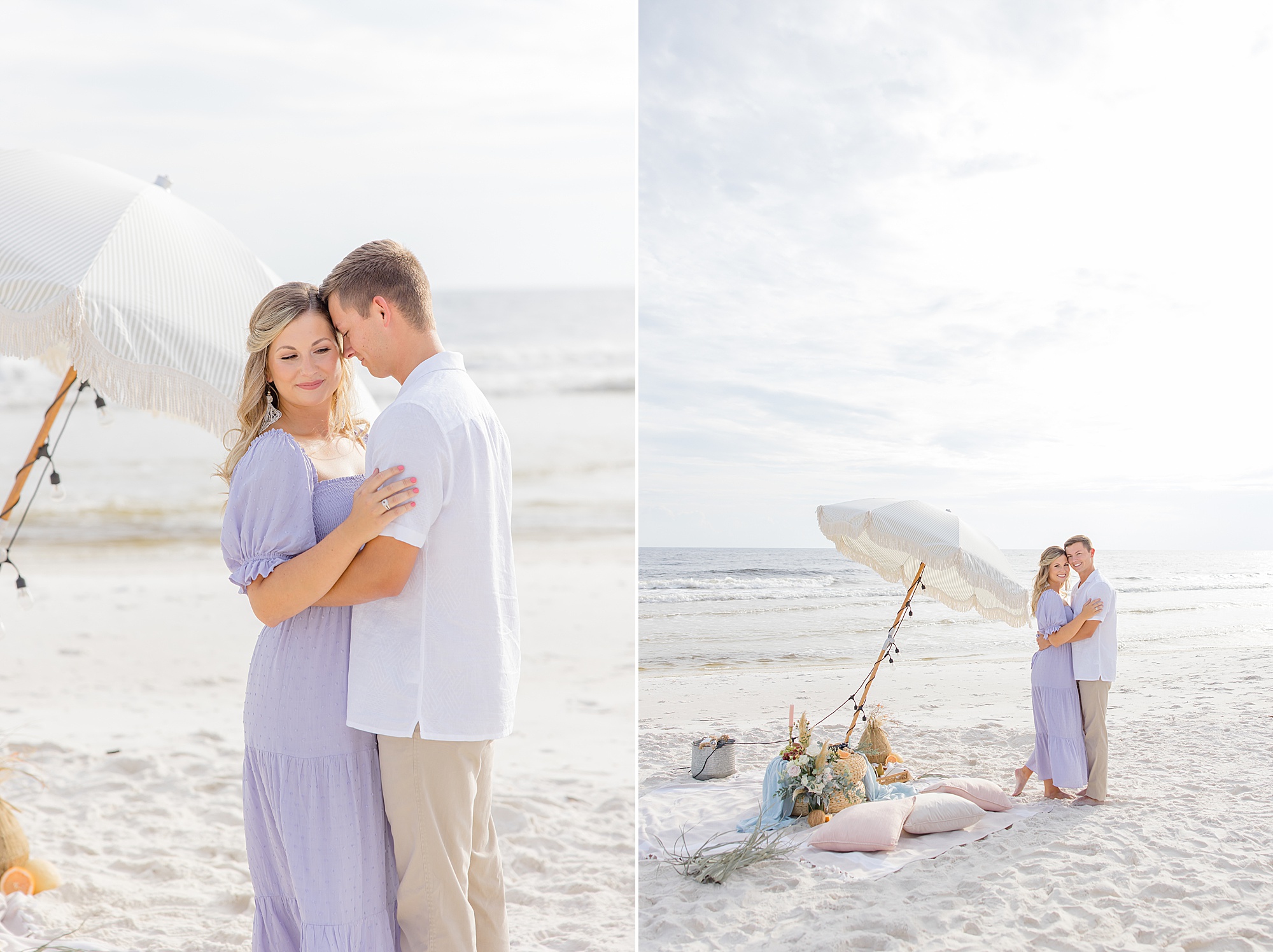 Rosemary Beach engagement session with picnic