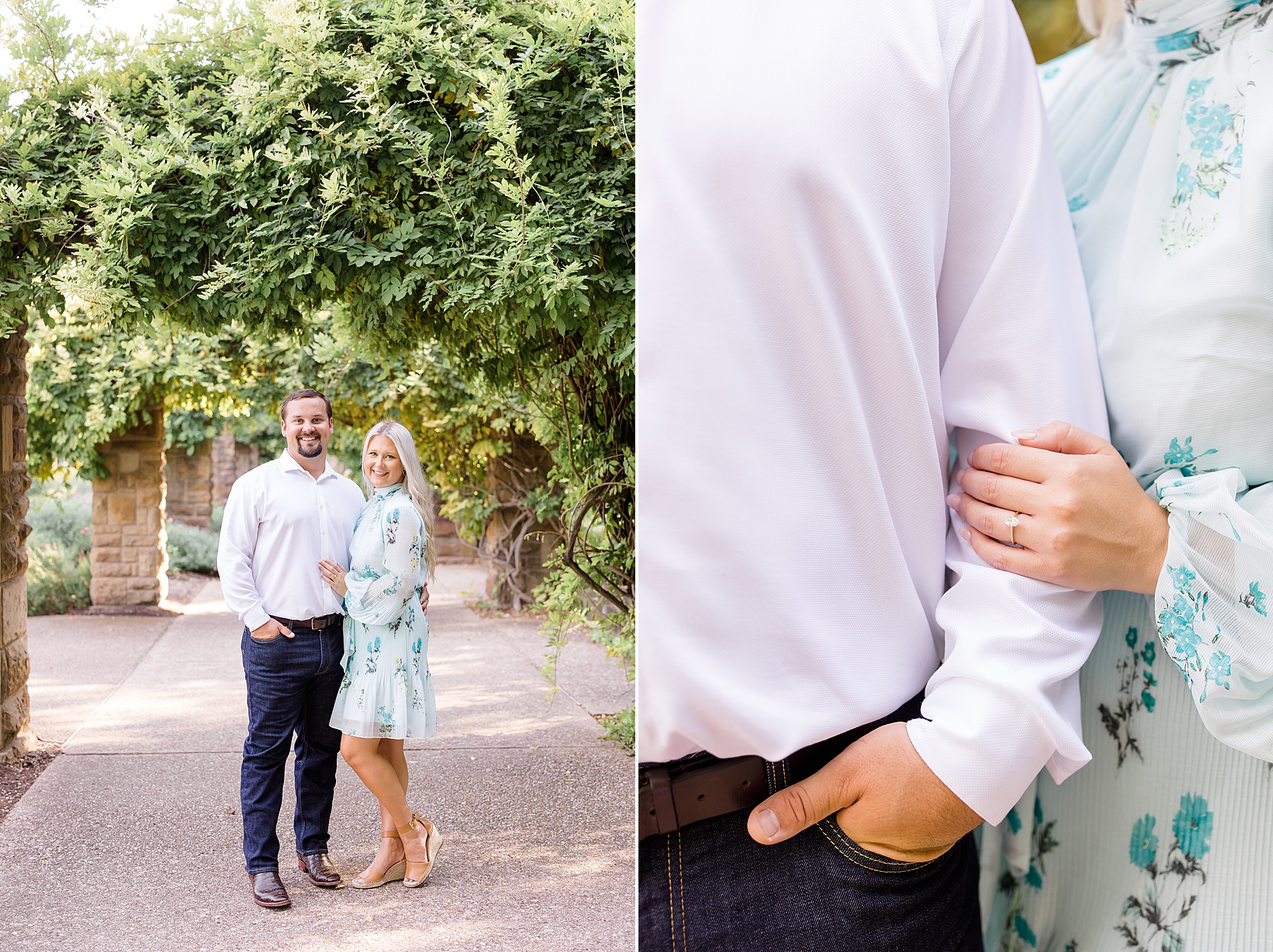 Dallas engagement session at the Kimball Art Museum