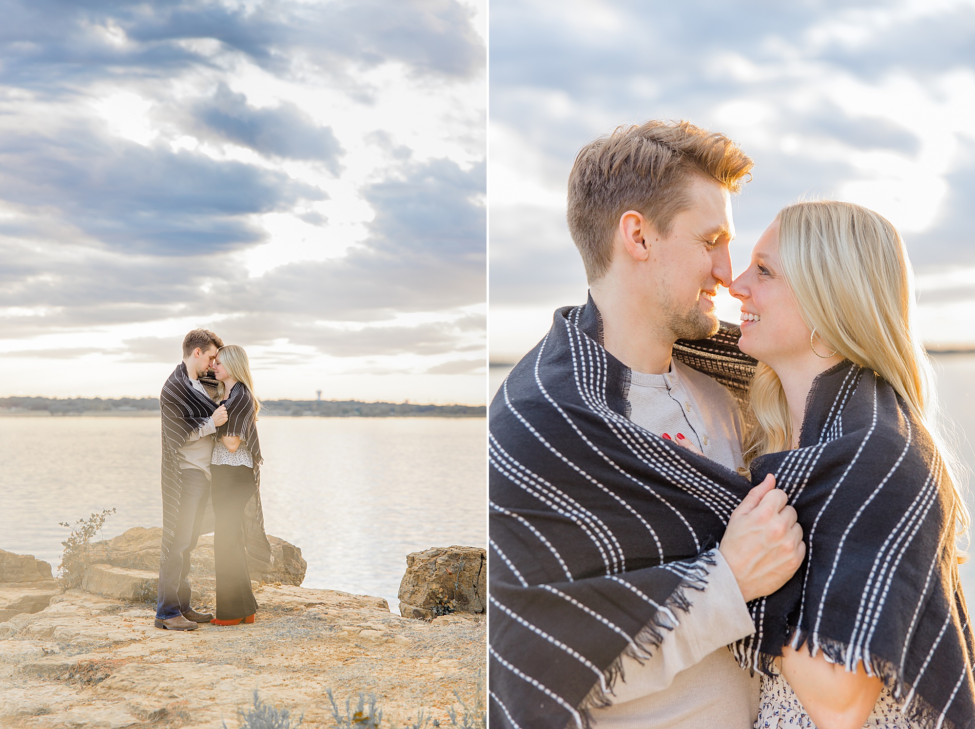 cozy Rockledge Park engagement session along the waterfront 