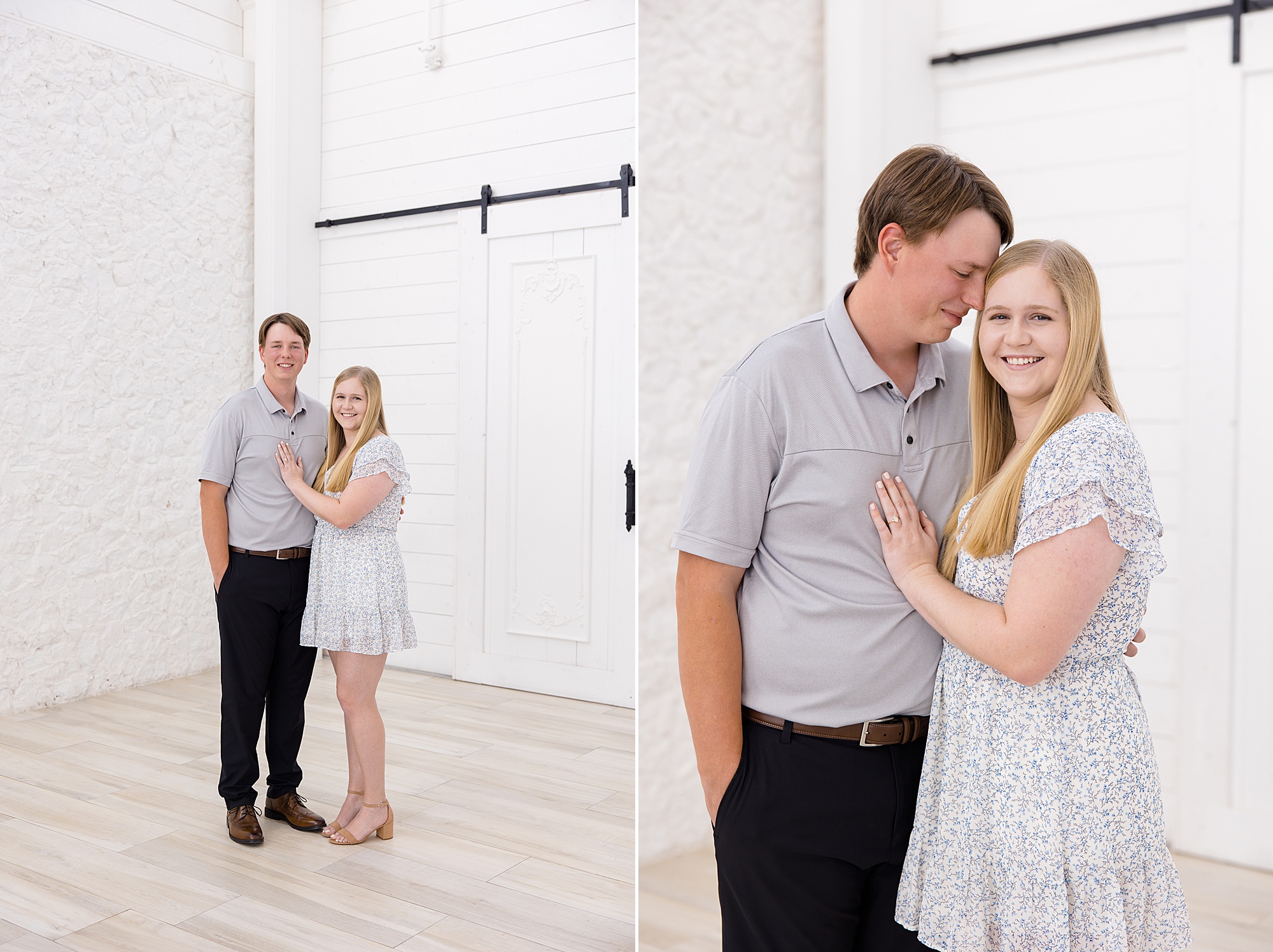couple hugs during Texas engagement session