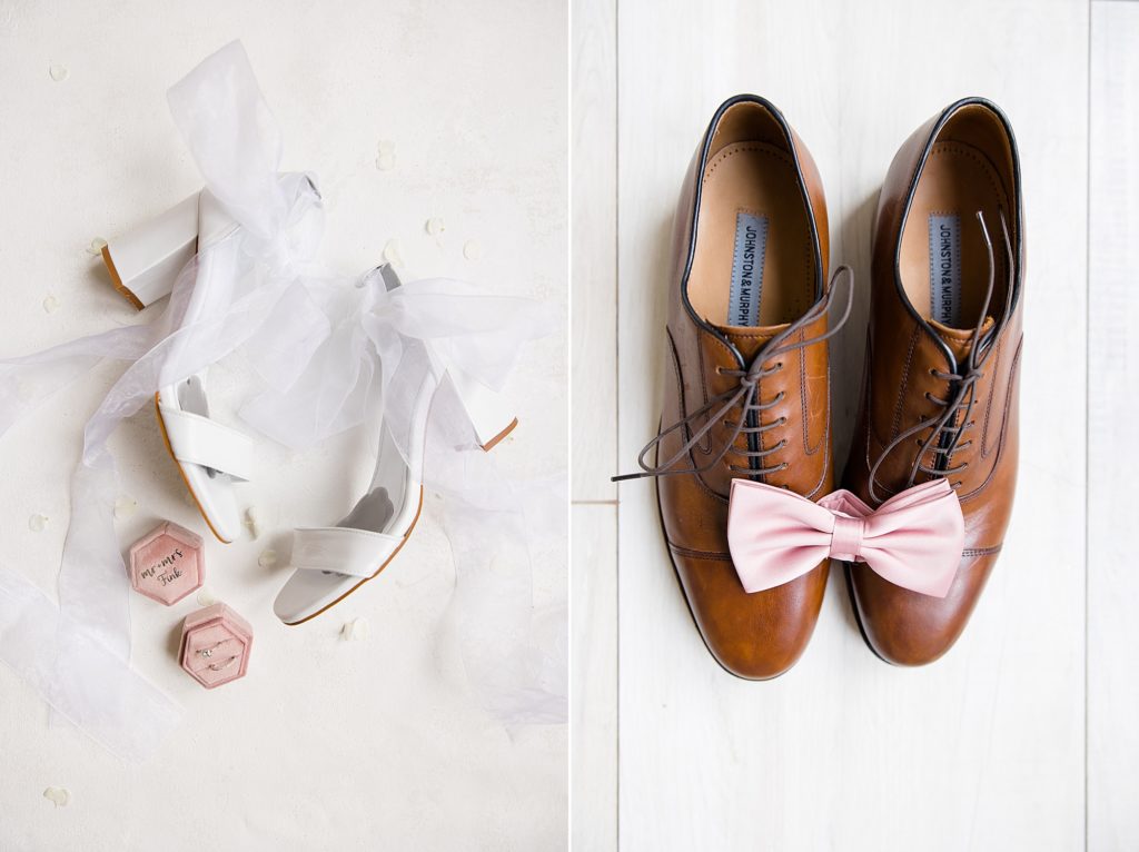 shoes for Texas couple for winter wedding