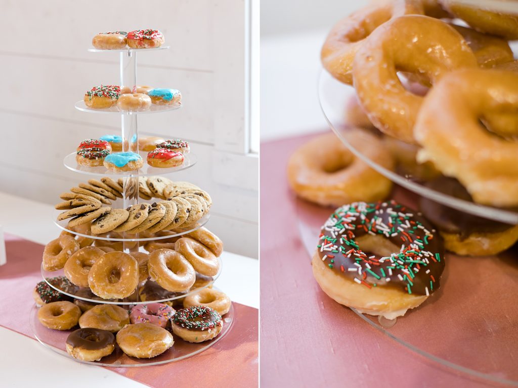 donut display for Texas wedding reception