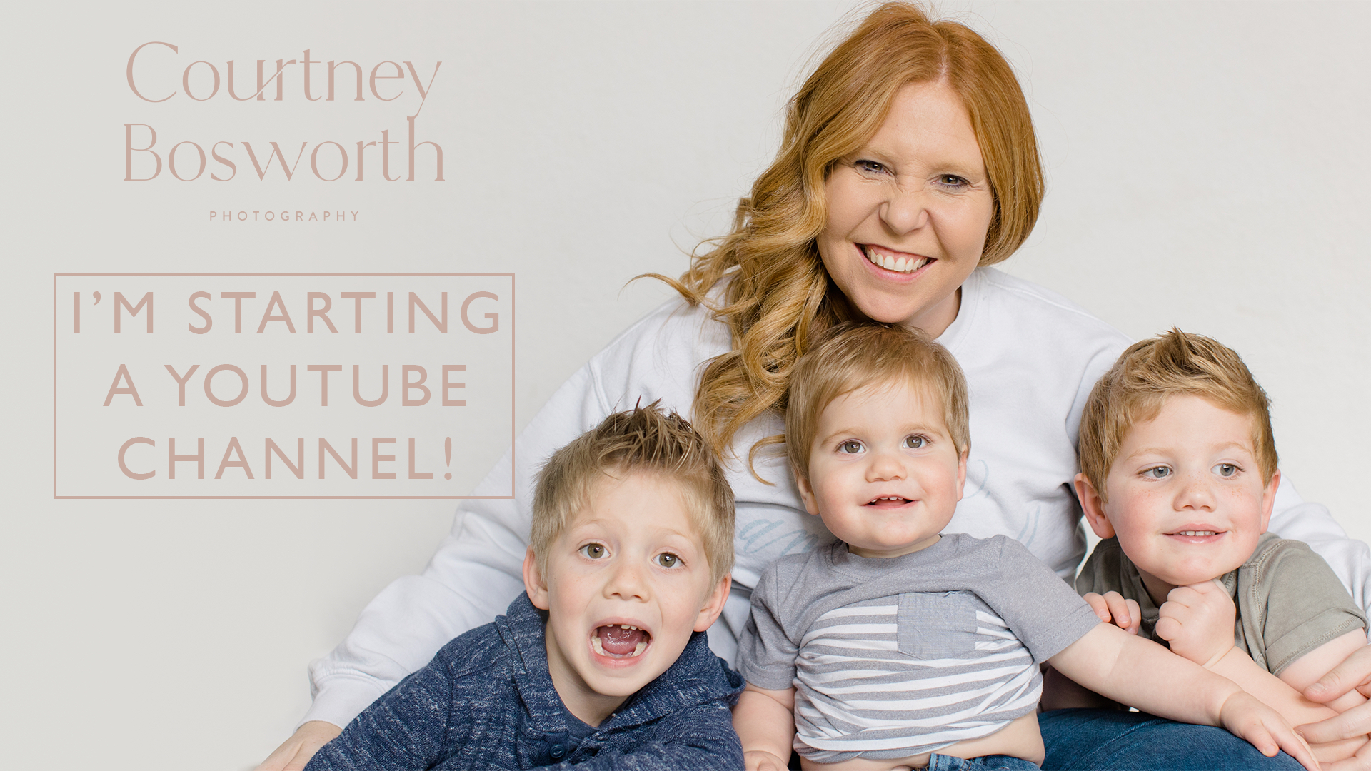 My Photography Journey: Courtney Bosworth shares her journey from teacher to mom and photographer in her first YouTube video