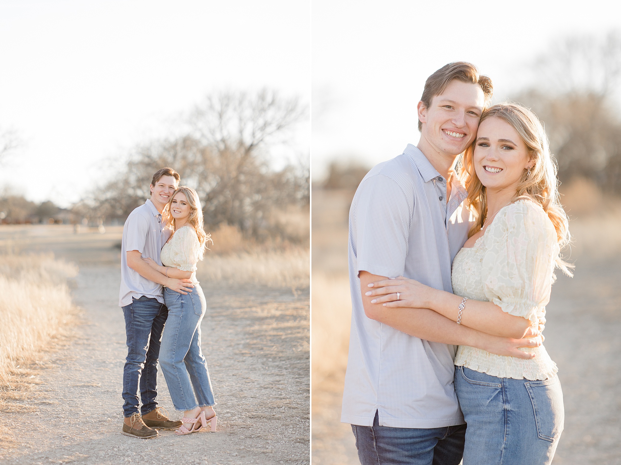 casual Tandy Hill engagement session for TX couple 