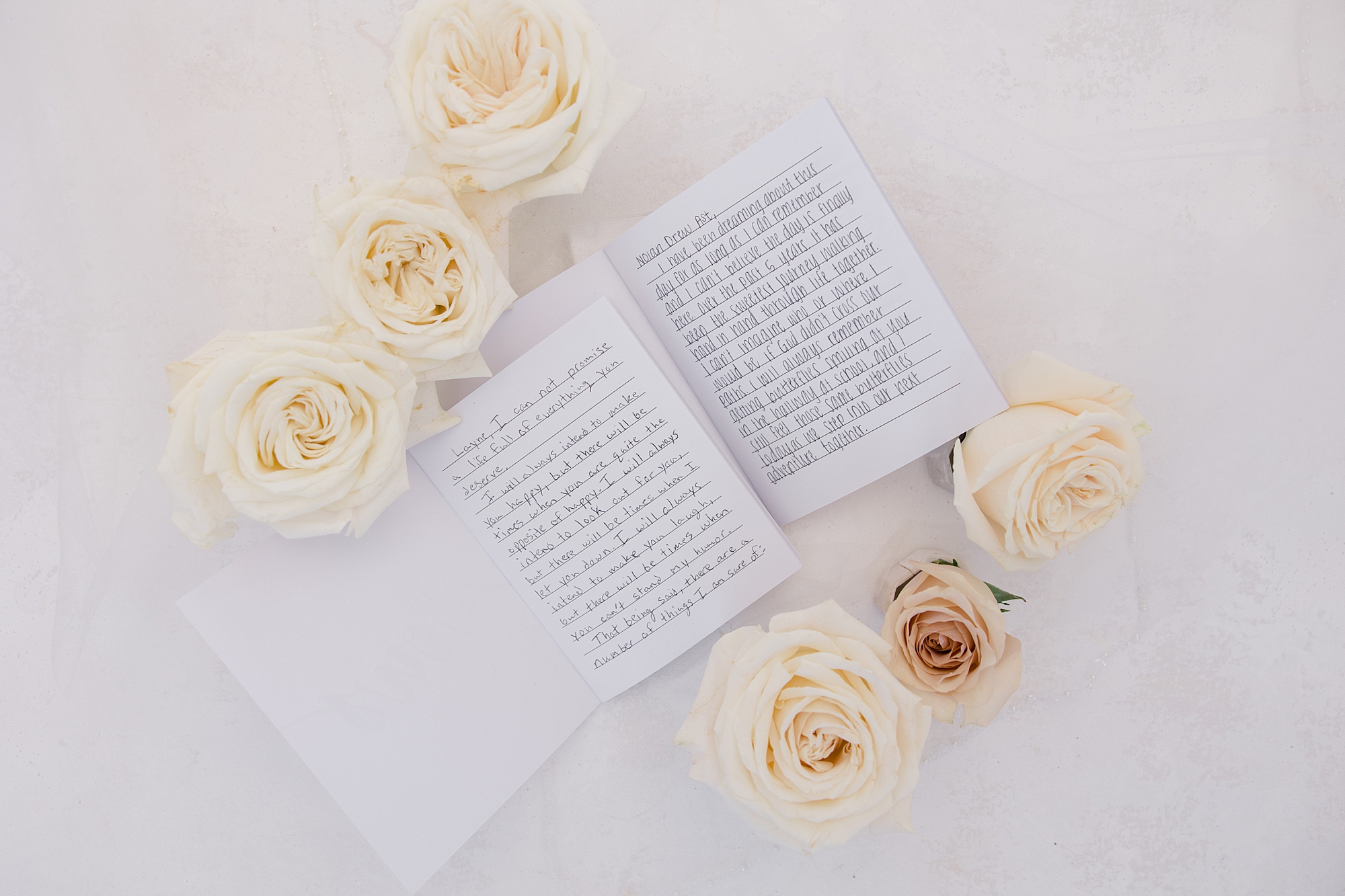 handwritten vows for spring wedding at The Grand Ivory