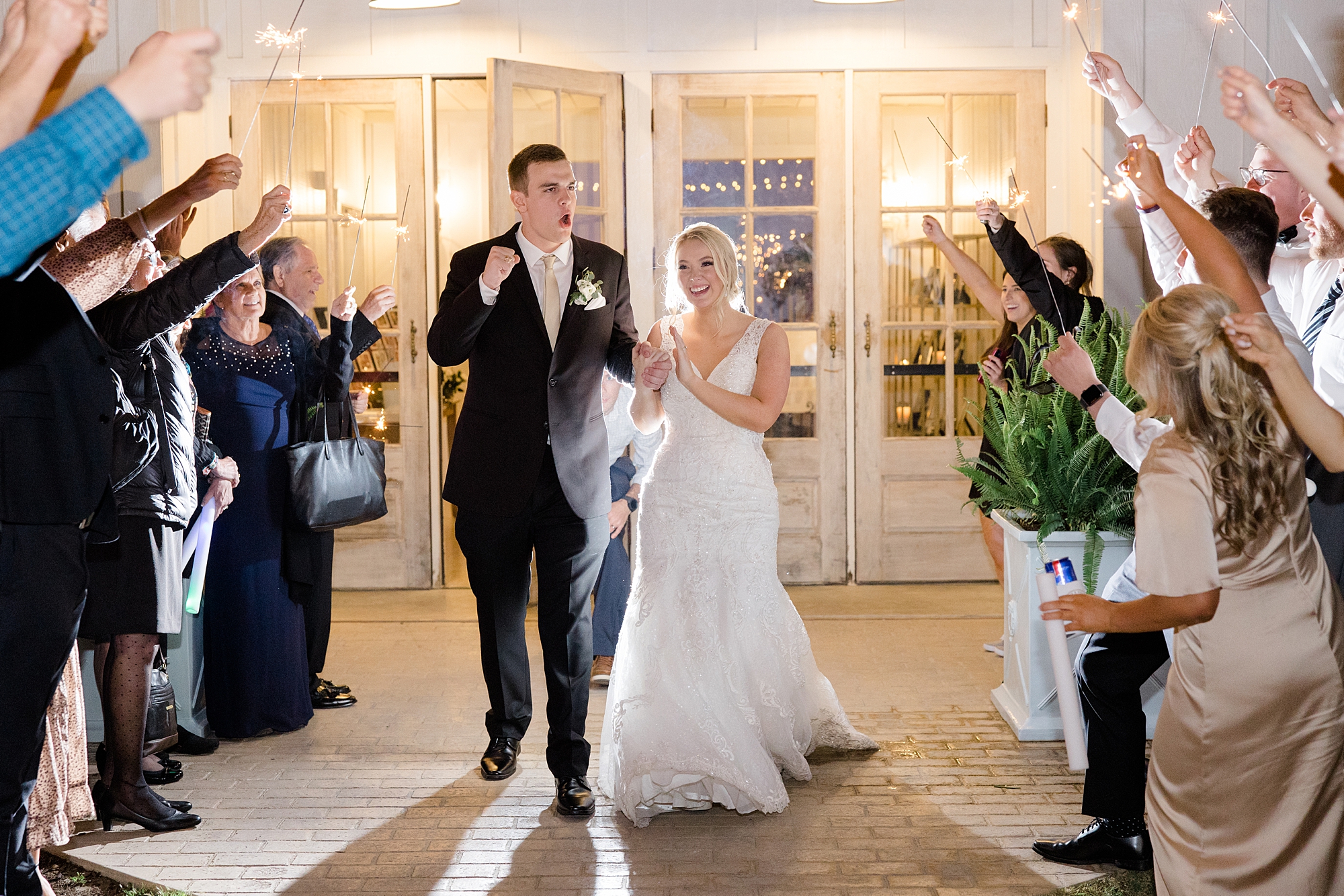 sparkler exit for bride and groom
