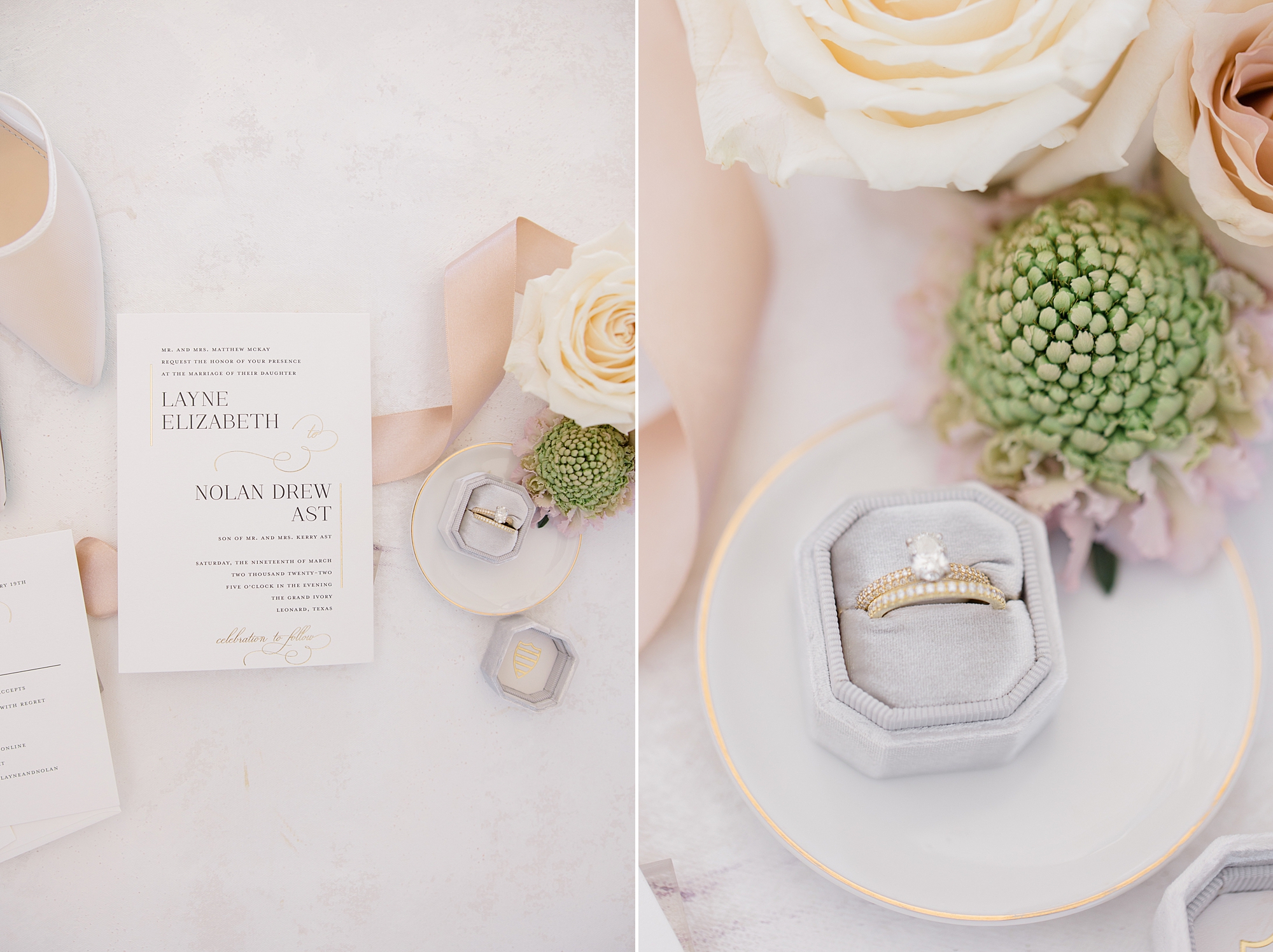 bride's details and rings for spring wedding at The Grand Ivory