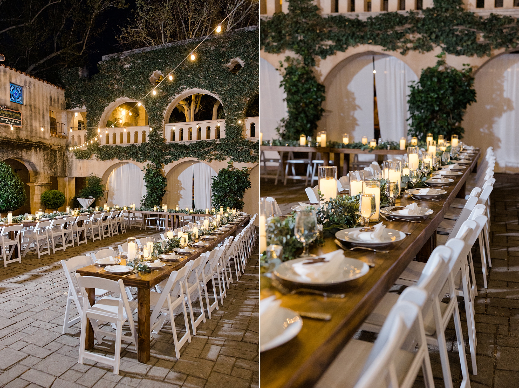 family style seating for reception at Tlaquepaque