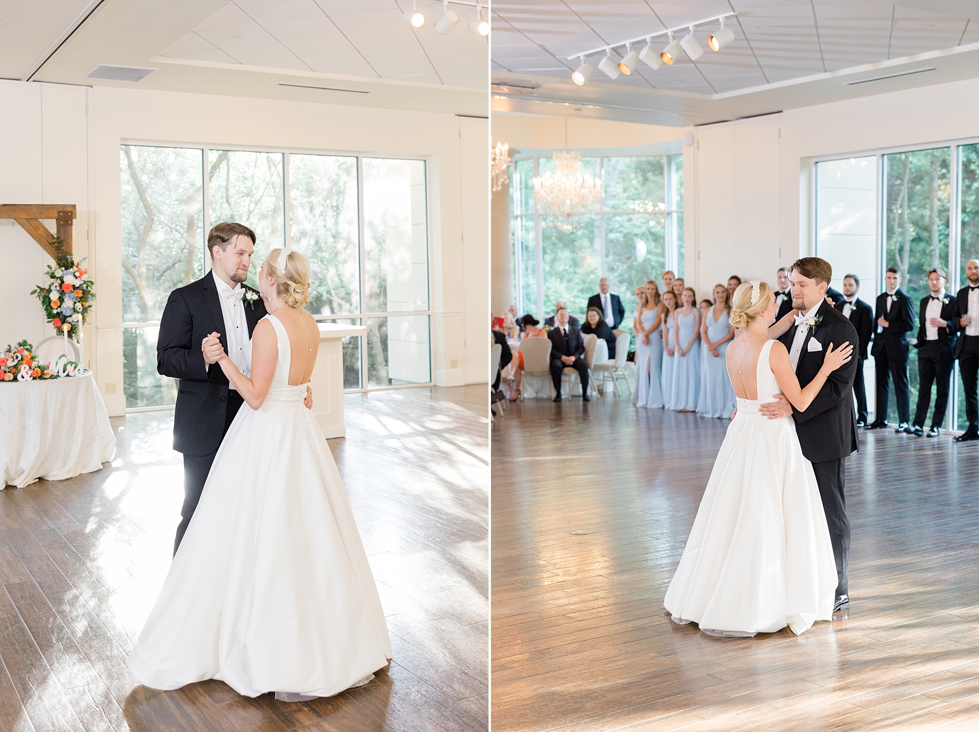 newlyweds dance during Corinth TX wedding reception