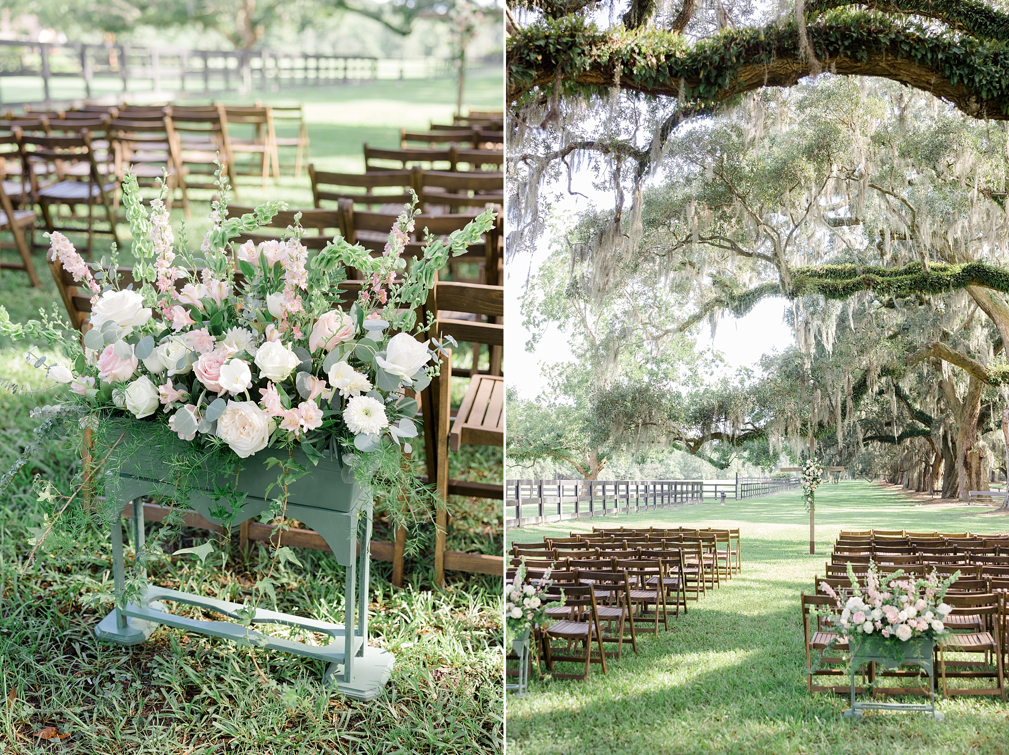 details for Boone Hall wedding ceremony