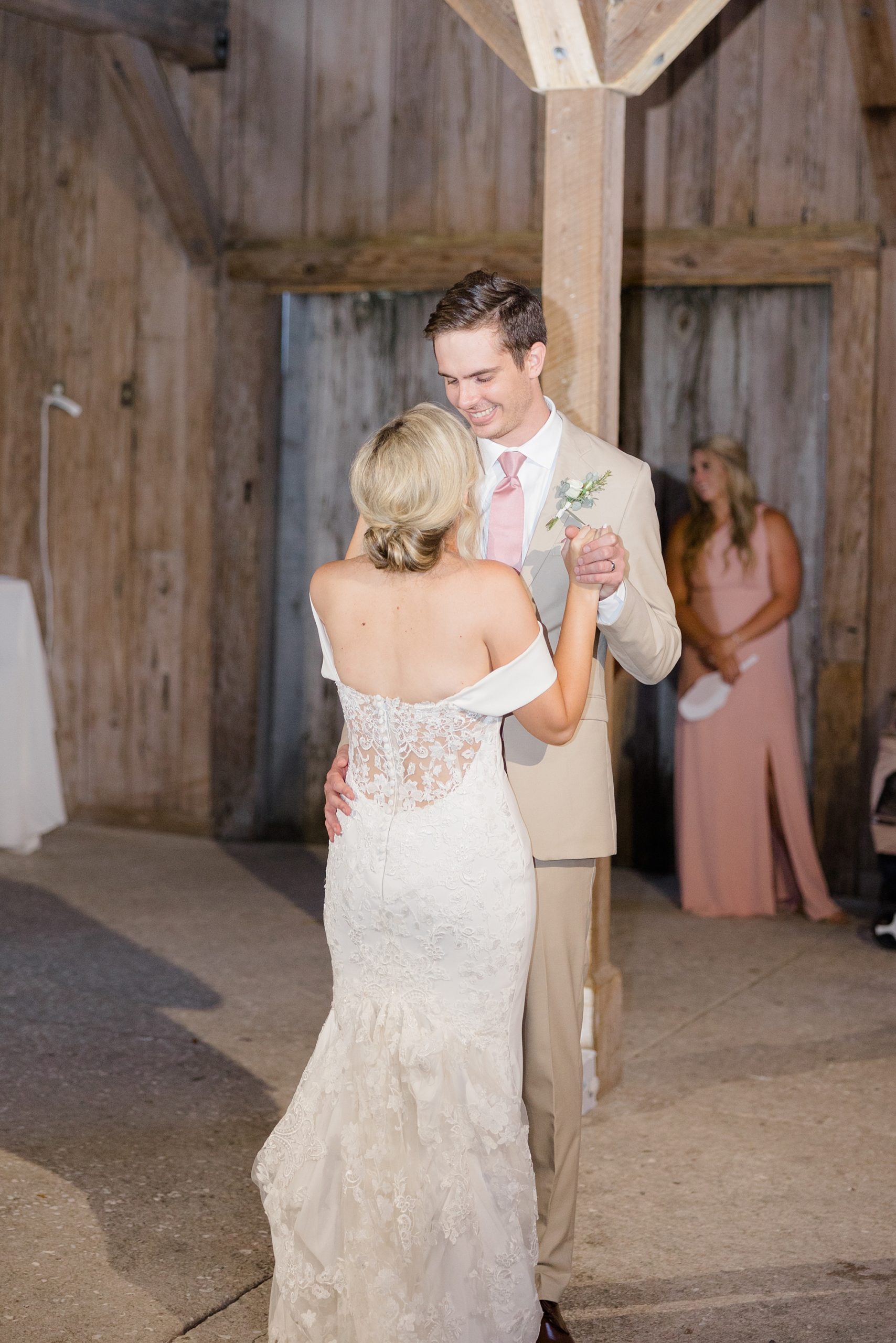 newlyweds have first dance in Charleston SC