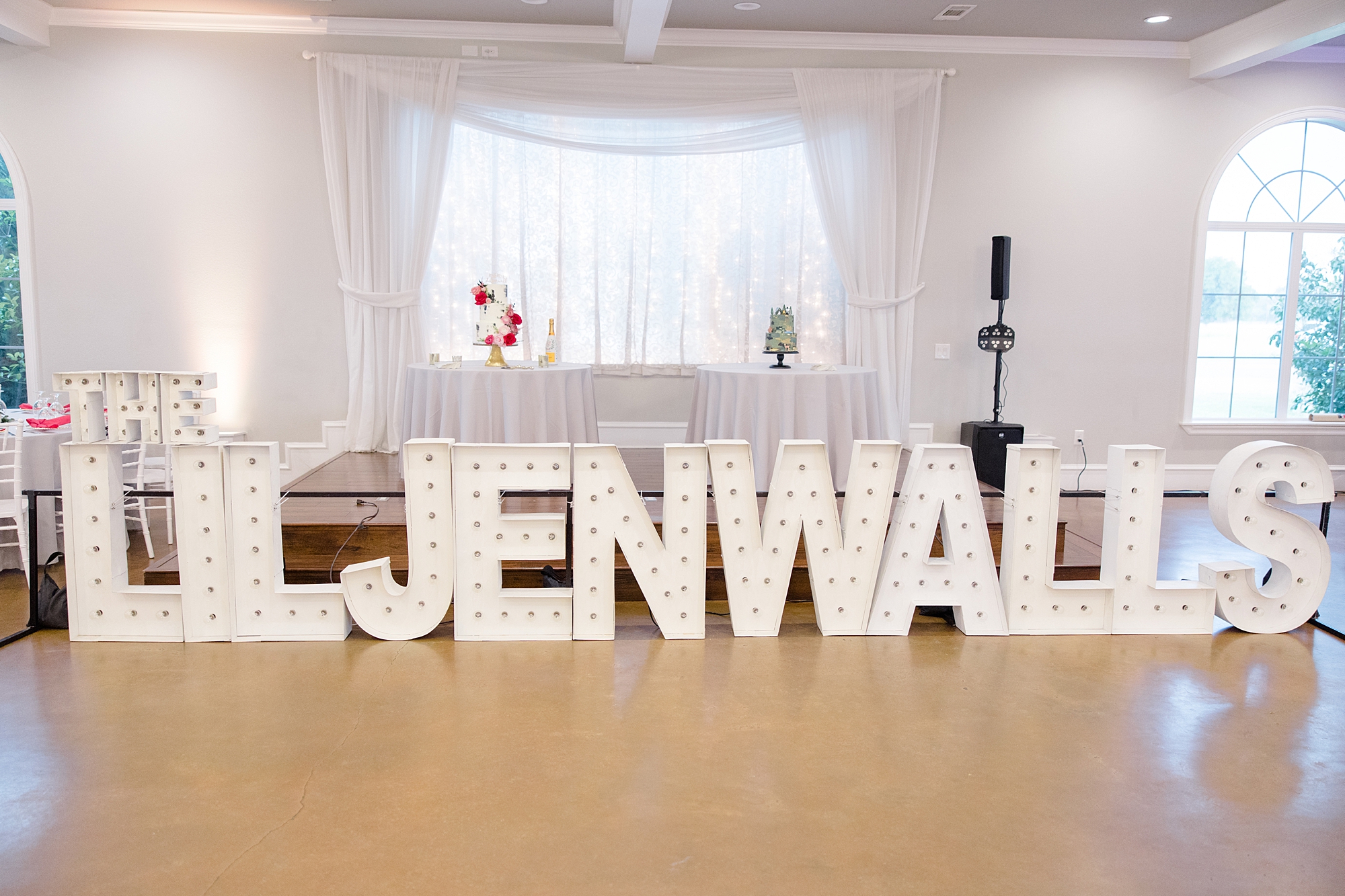 marquee letters for TX wedding reception 
