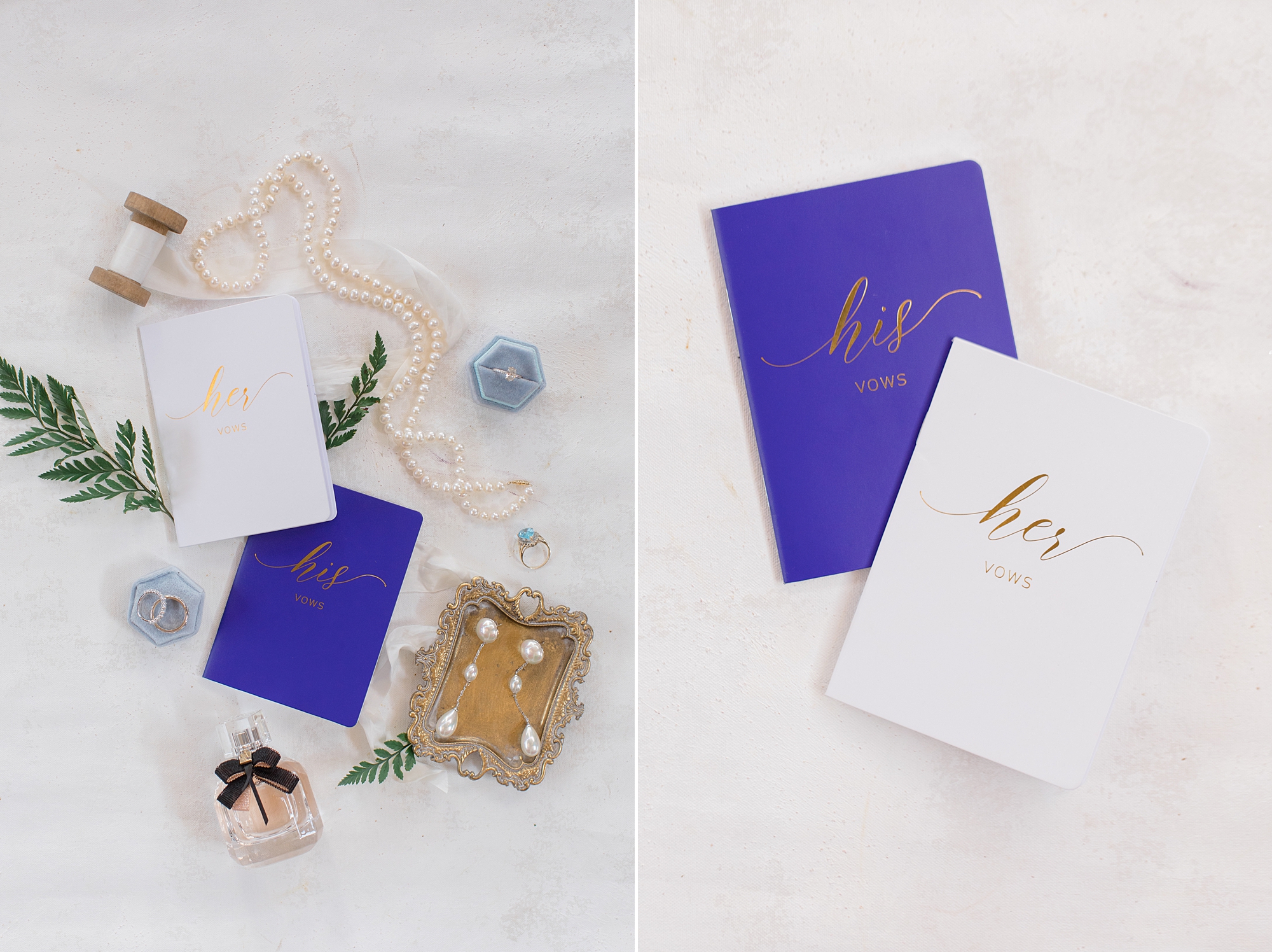 vow booklets for Winter Wedding at The Brooks at Weatherford 